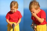 Kid crying with gun Template ...